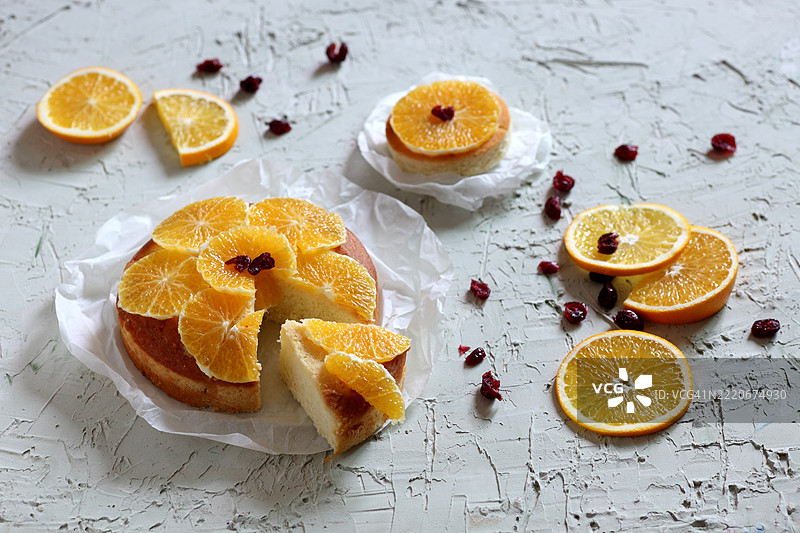 橙子蛋糕图片素材