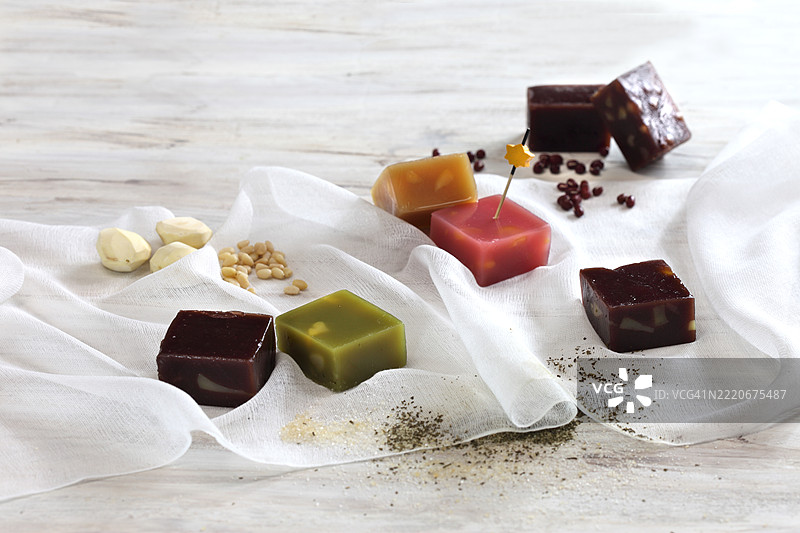 红豆栗子冻图片素材