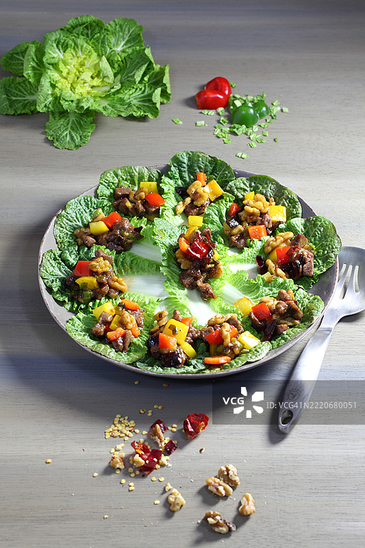 辣椒牛肉春卷皮图片素材