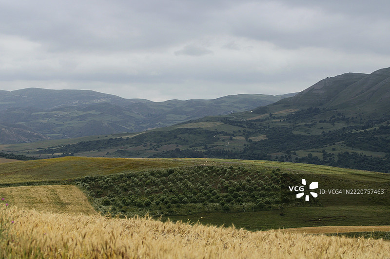 田野与天空的美丽景色图片素材