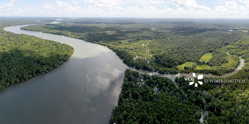 亚马逊雨林的鸟瞰图 - 巴西图片素材