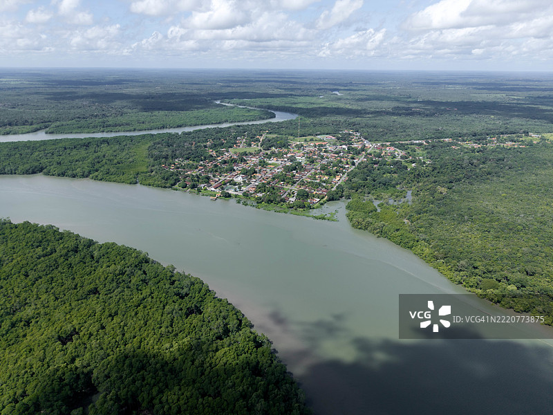 亚马逊雨林的鸟瞰图 - 巴西图片素材