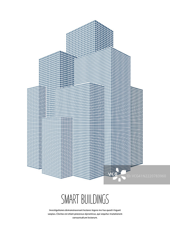 智能城市矢量图标，设计概念，背景为白色图片素材