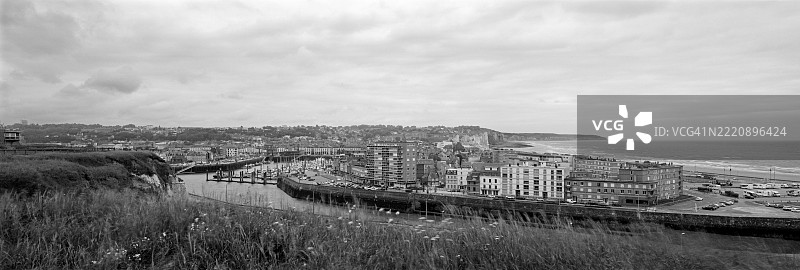 迪耶普的黑白天际线图片素材