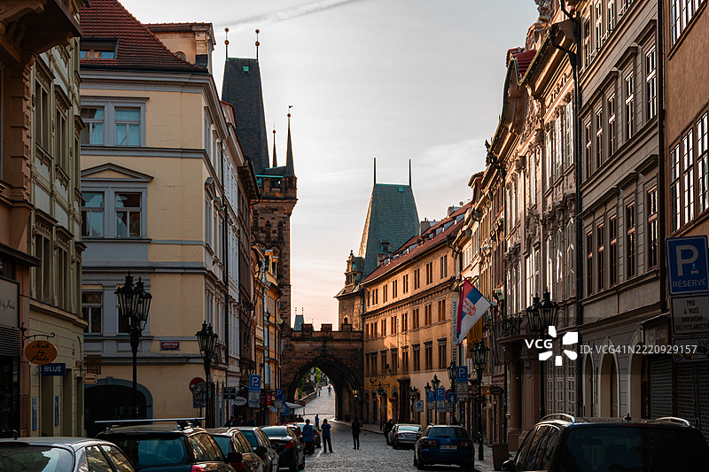 捷克共和国布拉格的马拉斯特拉纳街道图片素材