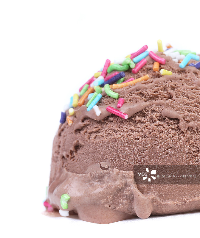 巧克力冰淇淋特写图片素材