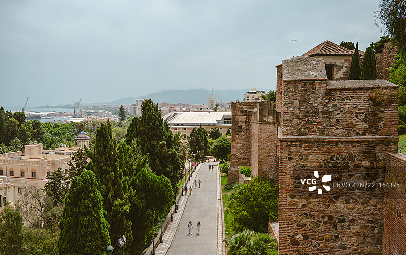 马拉加的阿尔卡萨巴堡垒图片素材