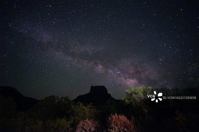 德克萨斯州夜空下的星空美景图片素材