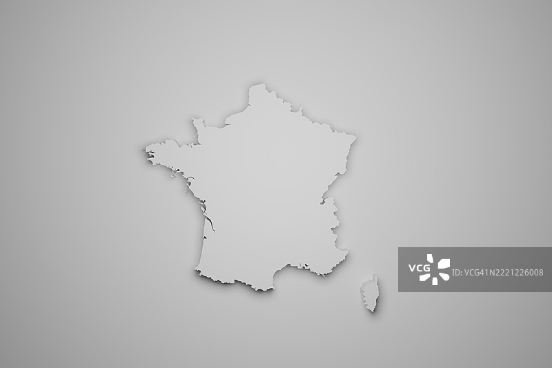 空白法国地图图片素材