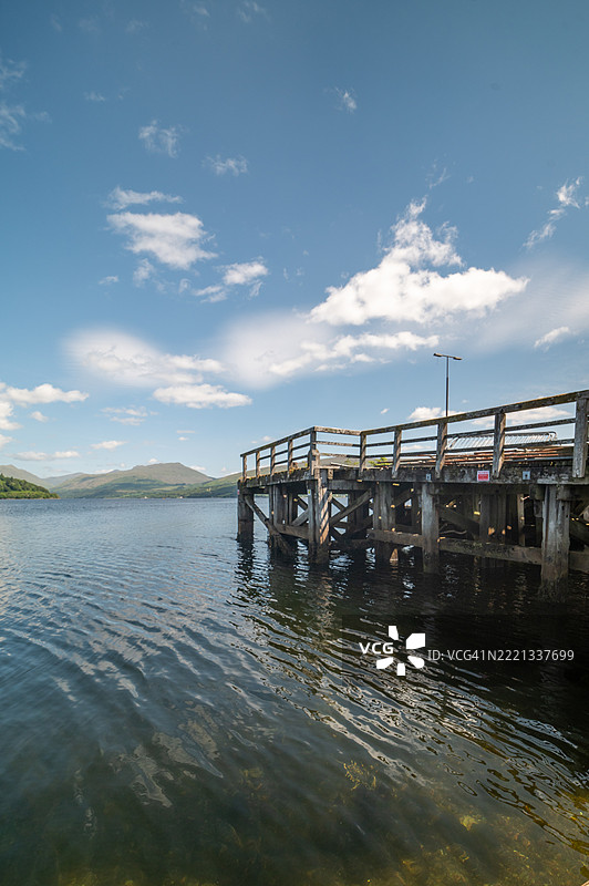 芬恩湖与码头。图片素材