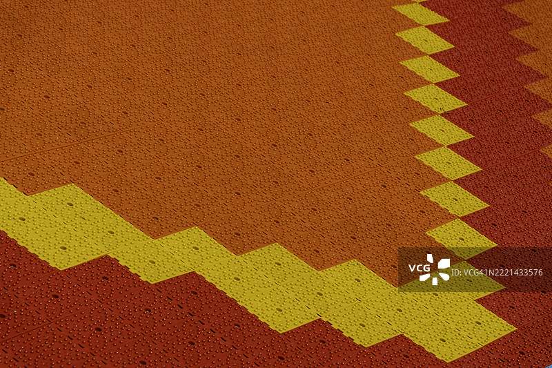 五彩斑斓的游乐场地面几何图案 - 抽象背景图片素材