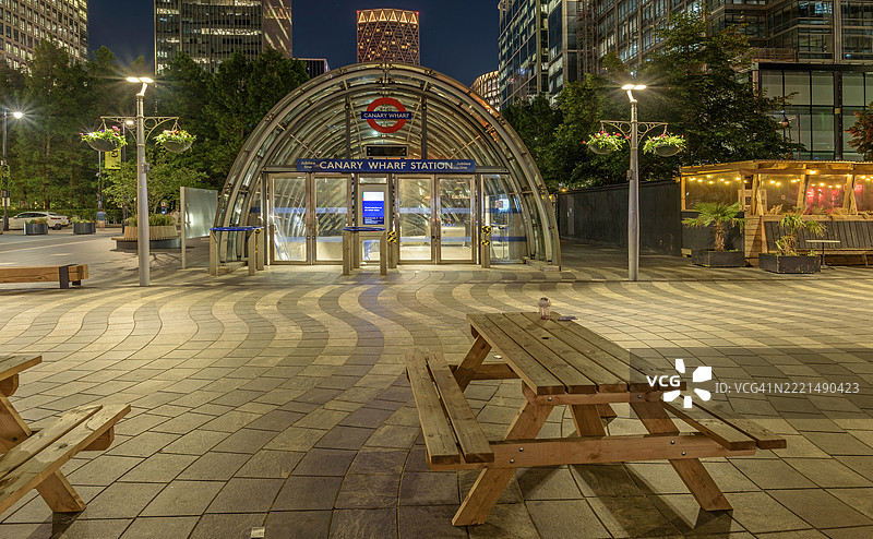 朱比利线金丝雀码头图片素材