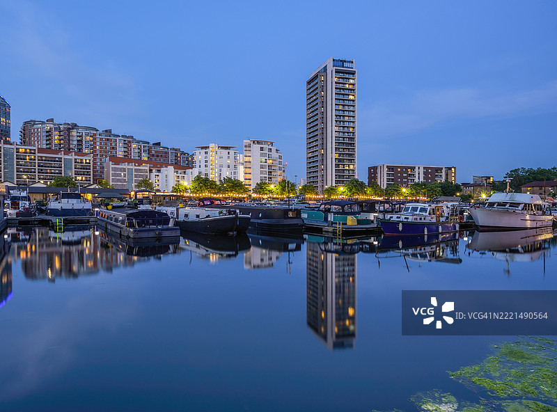 波普拉码头的黄昏图片素材