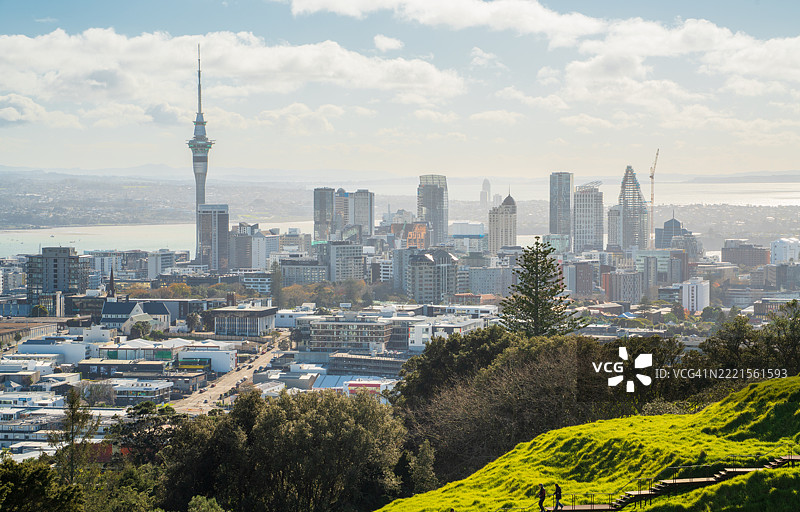 现代奥克兰城市风光，展示现代城市建筑。图片素材