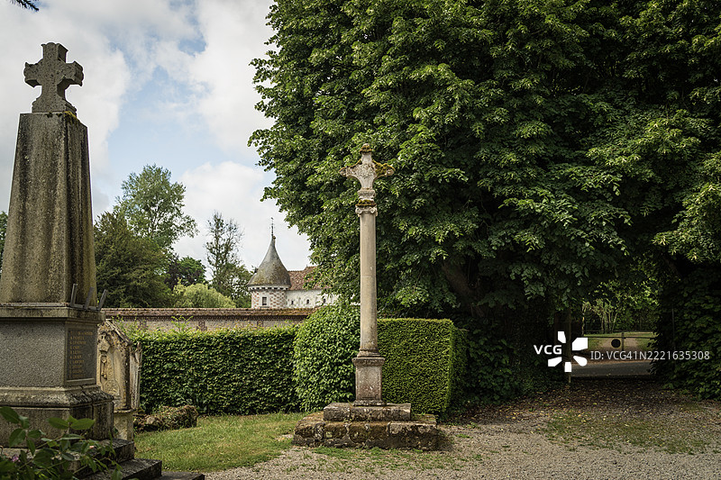 古老的法国墓地图片素材