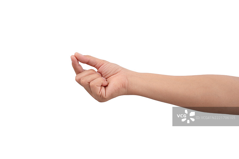 一只手竖起一个手指，仿佛在表示赞同。图片素材