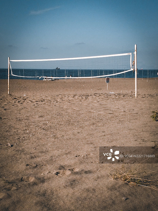 海滩与天空的美丽景色图片素材