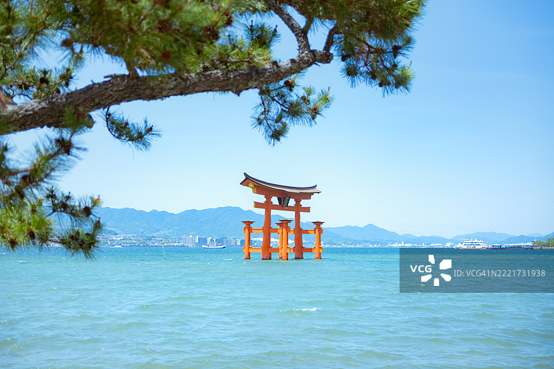 严岛神社鸟居，宫岛图片素材