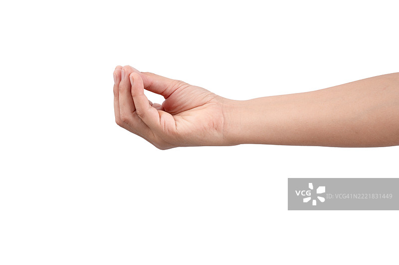 一只手掌朝上，手指张开。图片素材