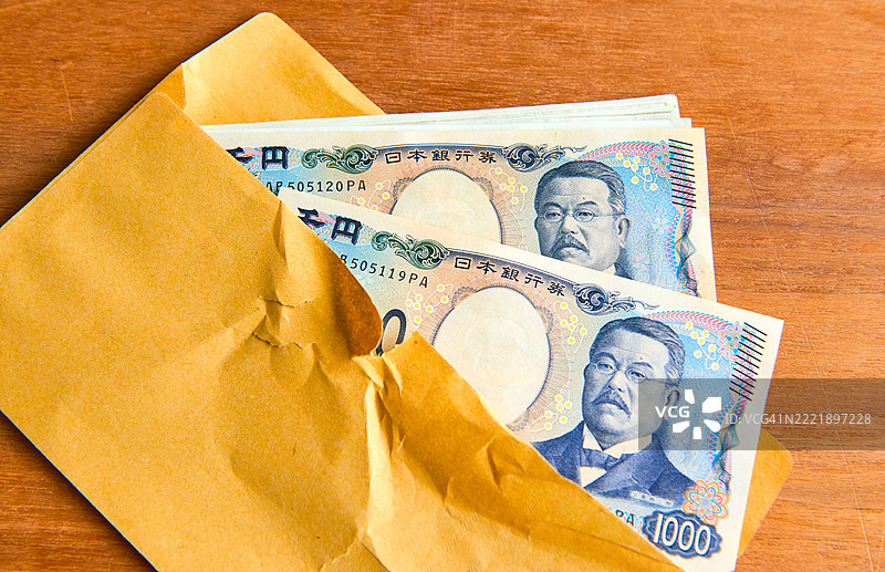 1000日元纸币。图片素材