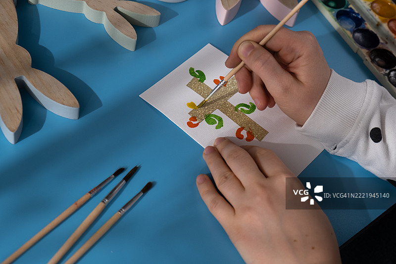 绘制复活节十字架 礼物 复活节创意 自制说明图片素材