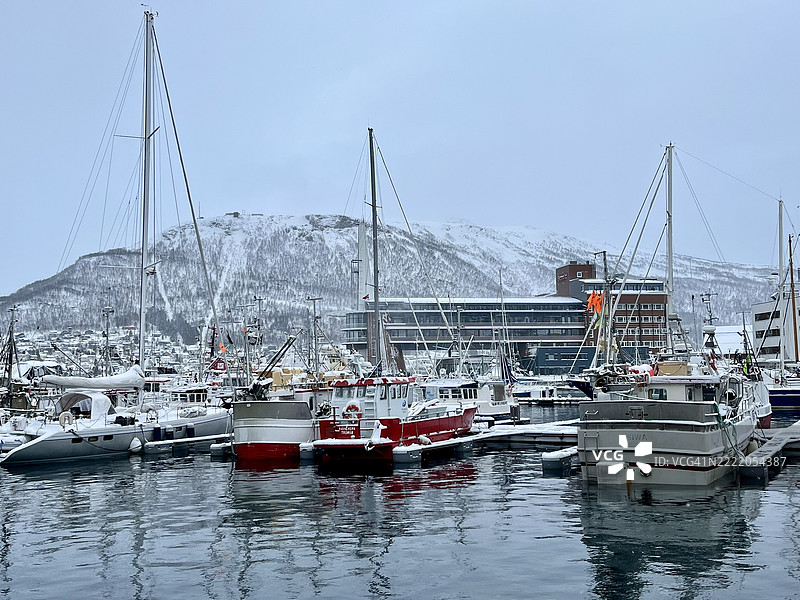 挪威 - 特罗姆瑟 - 特罗姆瑟港图片素材