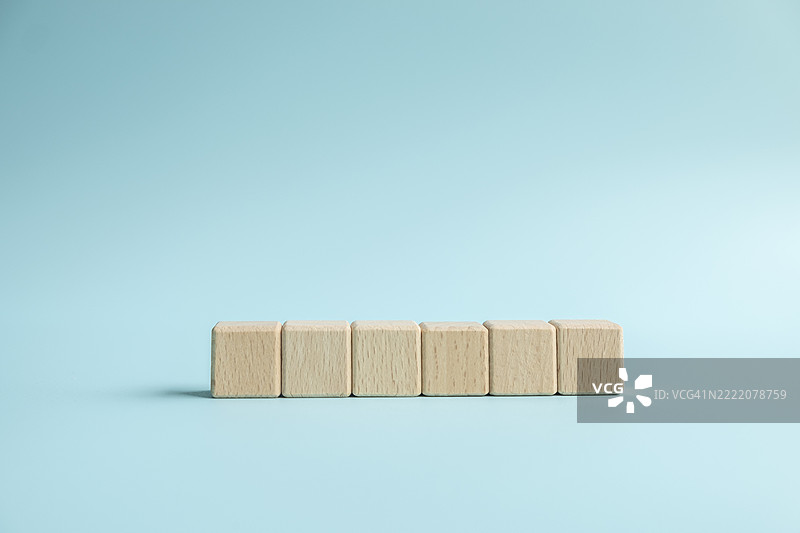 6个木质素面立方体积木图片素材