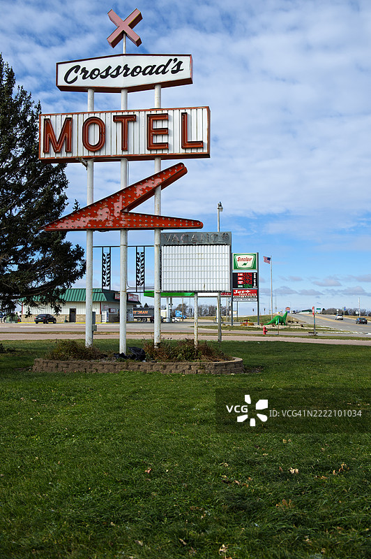 贝雷斯福德的汽车旅馆广告牌图片素材