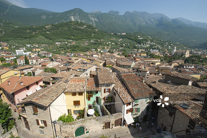 意大利欧洲威尼托马尔切西内斯卡利杰城堡的地中海风格屋顶图片素材