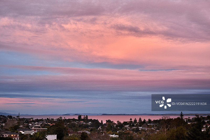 霍拉基湾黄昏图片素材