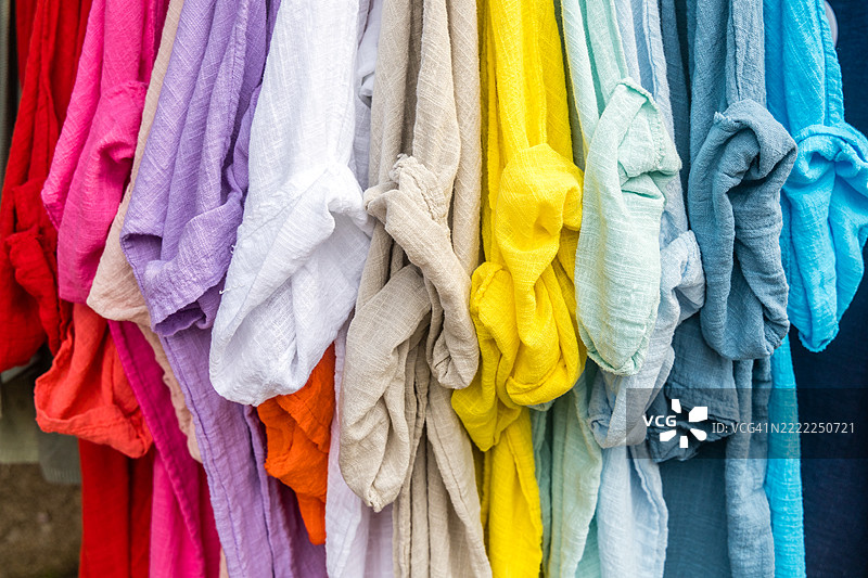 彩色棉质衬衫出售图片素材