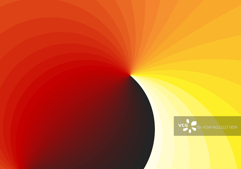 现代抽象背景，红色调的同心圆，呈现出深井效果的3D效果。图片素材