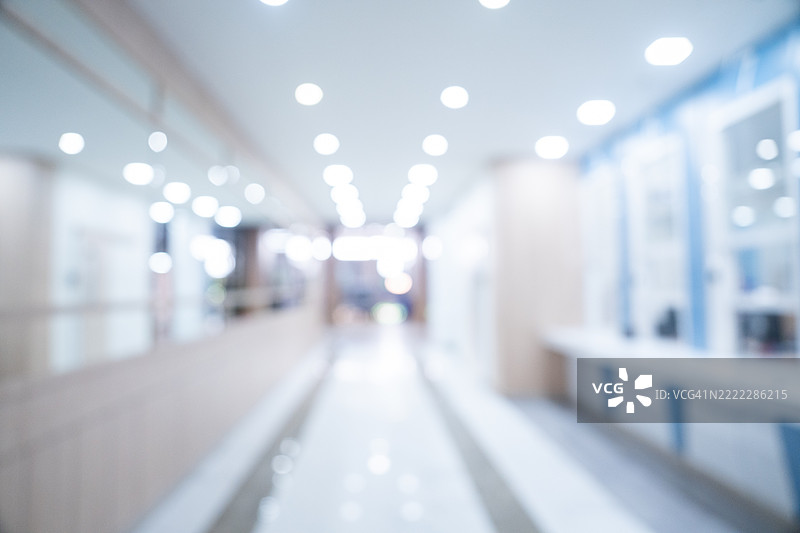 优雅奢华医院内部的抽象模糊背景图片素材