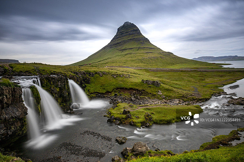 冰岛的瀑布景观图片素材