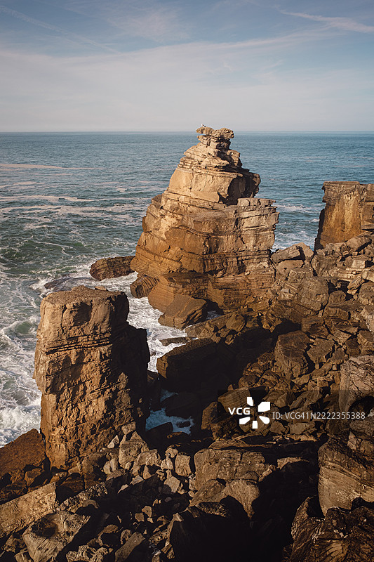 傍晚时分的佩尼切，梦幻般的场景，葡萄牙莱里亚图片素材