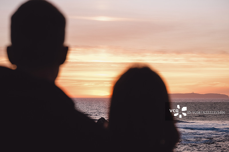 傍晚时分的佩尼切，梦幻般的景色，葡萄牙莱里亚图片素材