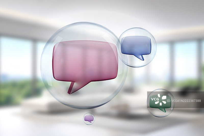 社交媒体和沟通的概念图片素材