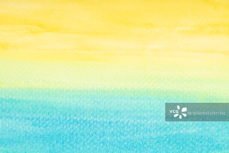 黄色和蓝色水彩抽象背景图片素材