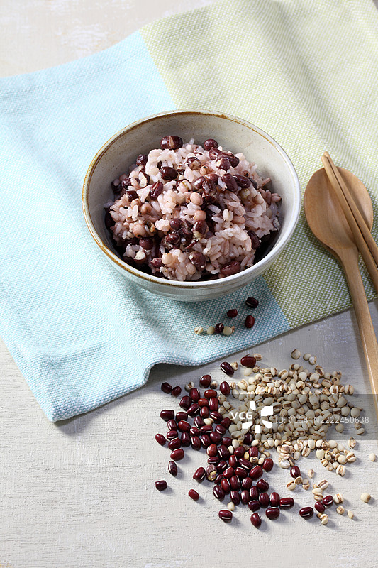 红豆米饭配薏米图片素材