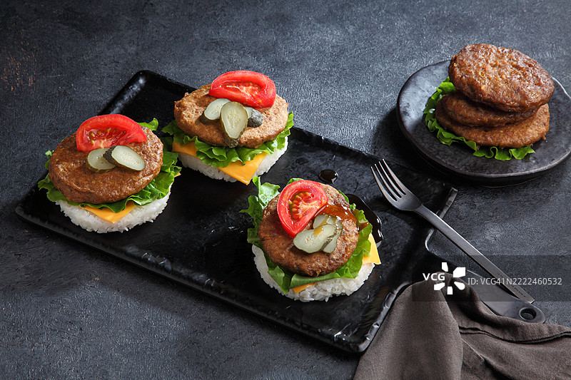 米饭汉堡（韩式牛肉饼）图片素材