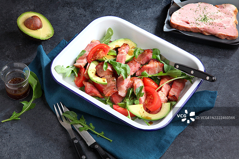 牛排沙拉图片素材