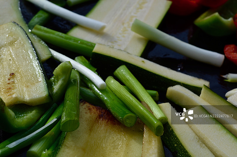 切碎蔬菜的特写，德国魏玛图片素材