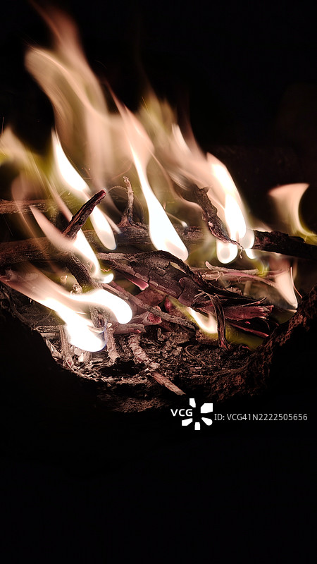 摩洛哥马拉喀什的篝火特写图片素材