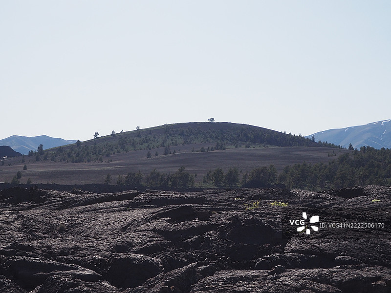 阿科，爱达荷州，美国的清澈天空下的风景如画的景观图片素材