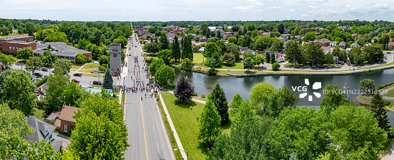 安大略省西姆科镇林伍德公园的鸟瞰图图片素材