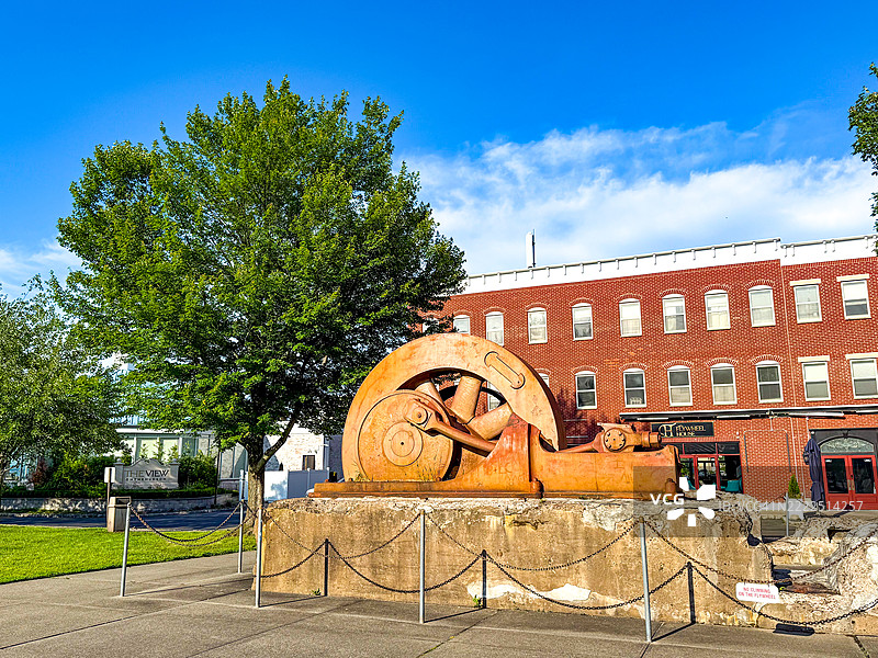 1902年的飞轮，曾为皮尔蒙特的工厂提供动力图片素材