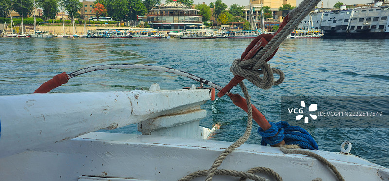 埃及的费卢卡船部件。图片素材