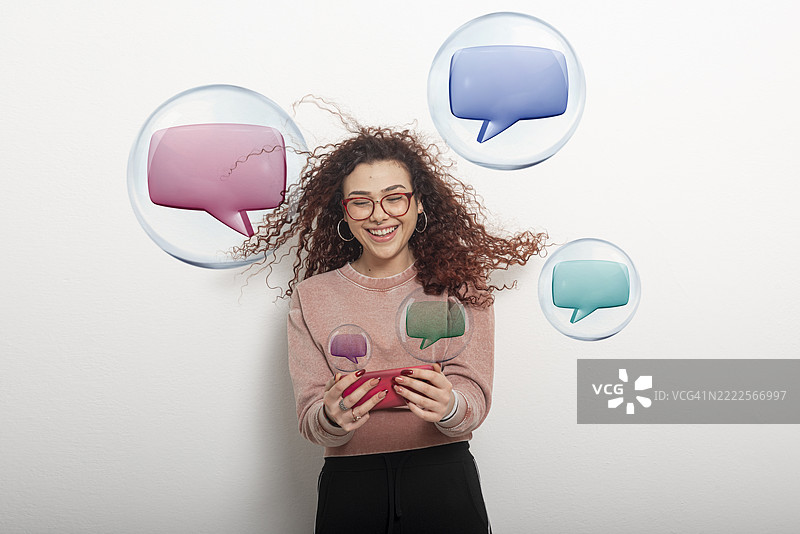 社交媒体与沟通的概念图片素材