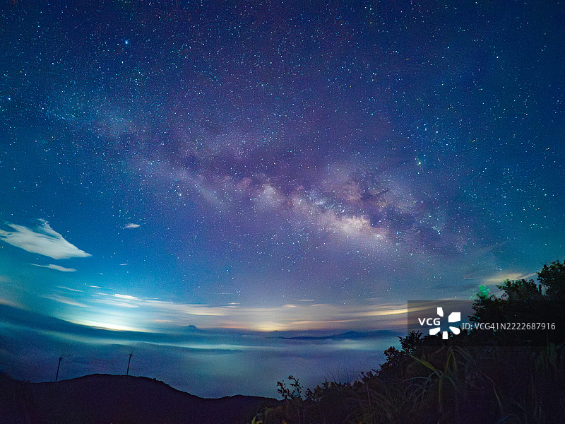 夜空中的星星，银河图片素材