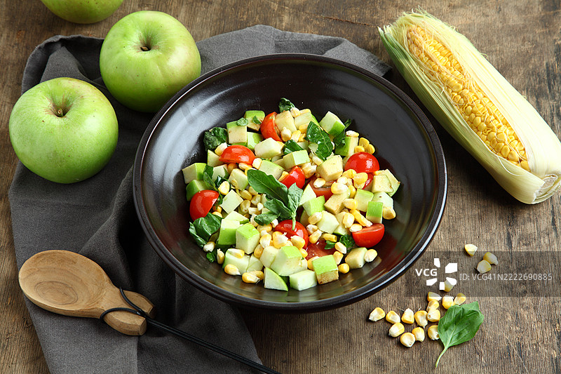 玉米苹果沙拉图片素材